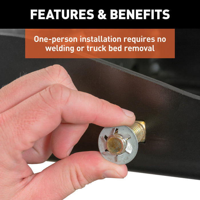 CURT 60611 Double Lock EZr Gooseneck Hitch; 2-5/16in. Ball; 30K (Brackets Required) - Truck Part Superstore