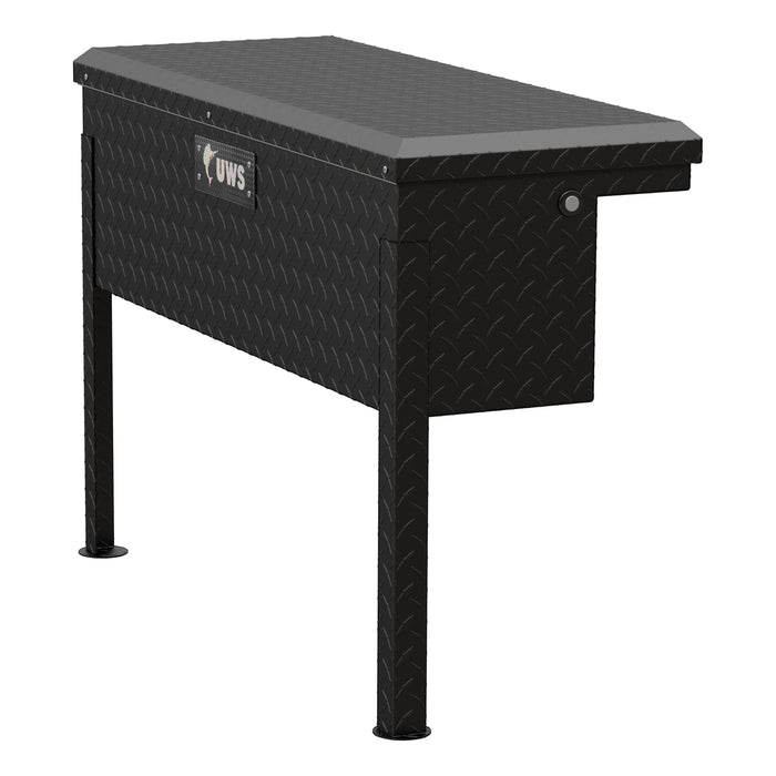 UWS TBSM-36-LP-MB Matte Black Aluminum 36in. Truck Side Tool Box; Low Profile (LTL Shipping Only) - Truck Part Superstore