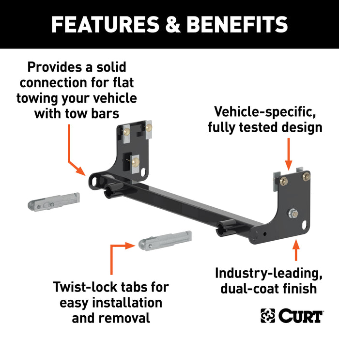 CURT 70102 Custom Tow Bar Base Plate; Select Jeep Wrangler JK - Truck Part Superstore