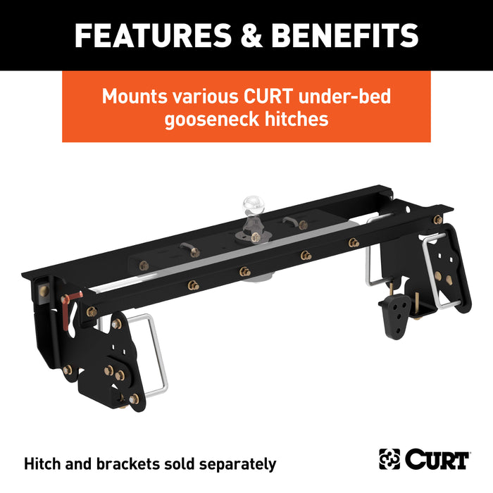 CURT 60661 Under-Bed Gooseneck Installation Brackets; Select Dodge; Ram 2500; 3500 - Truck Part Superstore