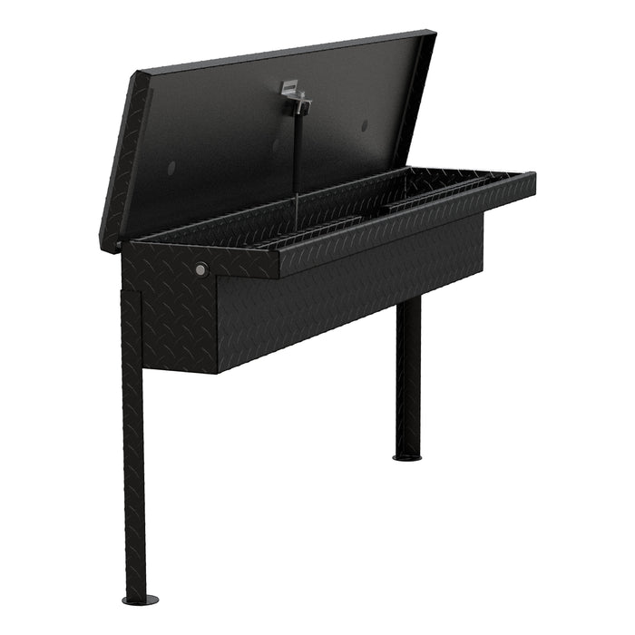 UWS EC30203 Matte Black Aluminum 48in. Truck Side Tool Box with Low Profile (Heavy Packaging - Truck Part Superstore
