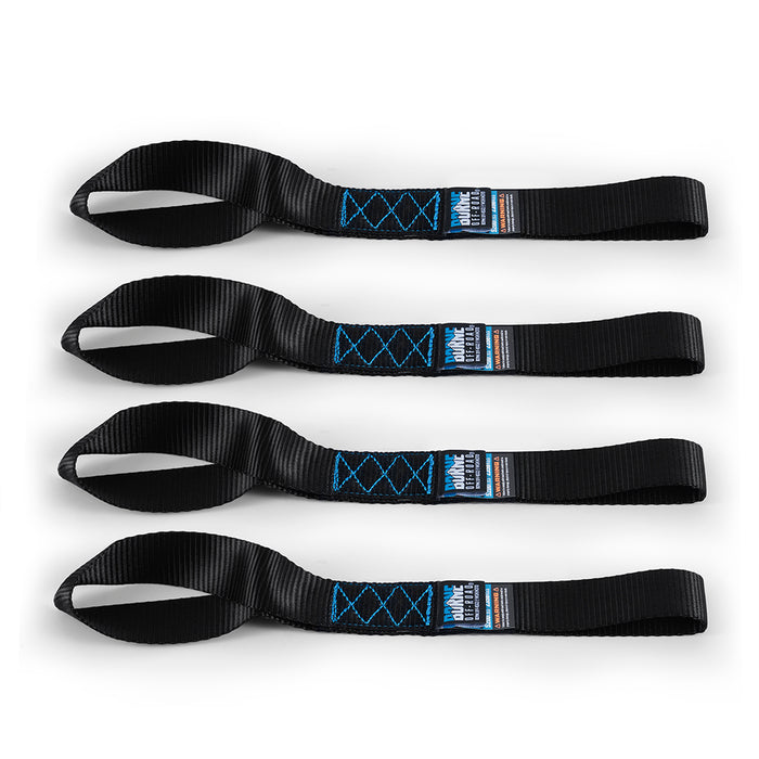 Mishimoto BNRTC-TDHD-4BK Borne Off-Road Heavy-Duty Ratchet Tie-Down Kit (4-pack), Black - Truck Part Superstore