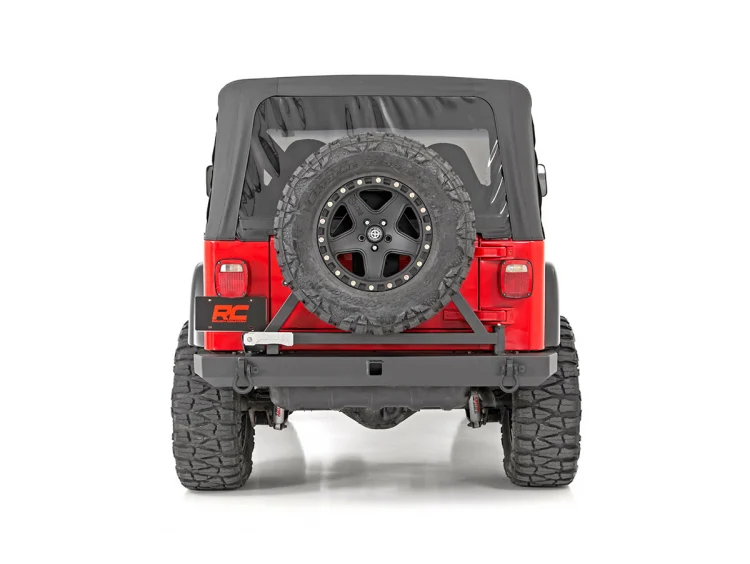 Rough Country 10592A Jeep Classic Full Width Rear Bumper w/Tire Carrier 87-06 Wrangler YJ/TJ Rough Country - Truck Part Superstore