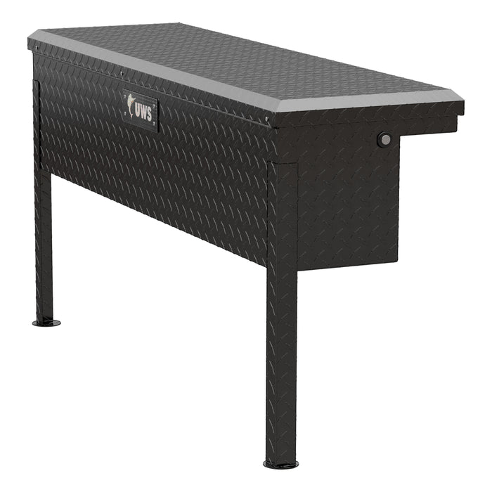 UWS TBSM-48-LP-BLK Gloss Black Aluminum 48in. Truck Side Tool Box; Low Profile (LTL Shipping Only) - Truck Part Superstore