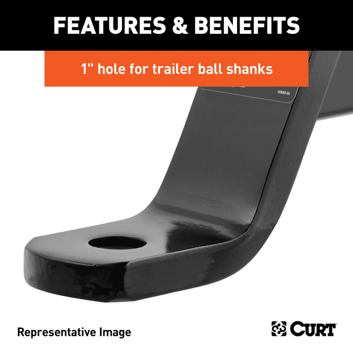 CURT 45230 Dual-Length Ball Mount (2in. Shank; 7;500 lbs.; 4in. Drop; 8-1/8in. or 11-1/8in. - Truck Part Superstore
