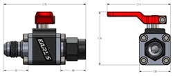 Earl's Performance 230706ERL UltraPro AN Ball Valve; For -6AN Male To Female; - Truck Part Superstore
