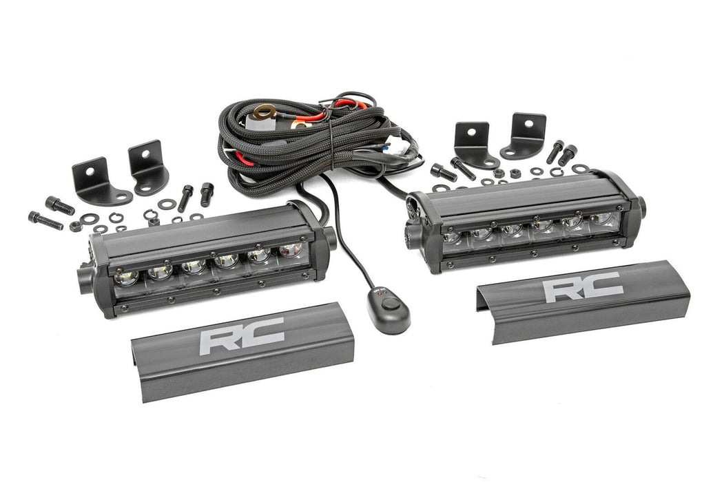 Rough Country 70706BL 6 Inch CREE LED Light Bars Pair Black Series Rough Country - Truck Part Superstore