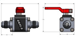 Earl's Performance 230506ERL UltraPro AN Ball Valve; -6AN Male; - Truck Part Superstore