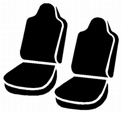 FIA SL67-12 GRAY LeatherLite™ Custom Seat Cover; Leatherette; Gray/Black; Bucket Seats; - Truck Part Superstore