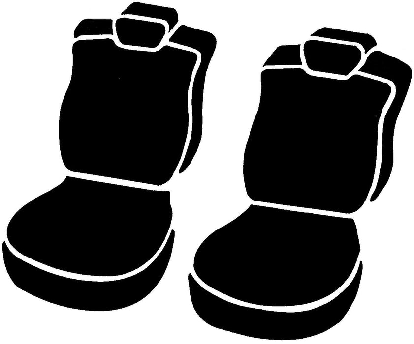 FIA OE37-14 CHARC Oe™ Custom Seat Cover; Tweed; Charcoal; Bucket Seats; Adjustable Headrests; - Truck Part Superstore