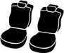 FIA OE37-14 CHARC Oe™ Custom Seat Cover; Tweed; Charcoal; Bucket Seats; Adjustable Headrests; - Truck Part Superstore