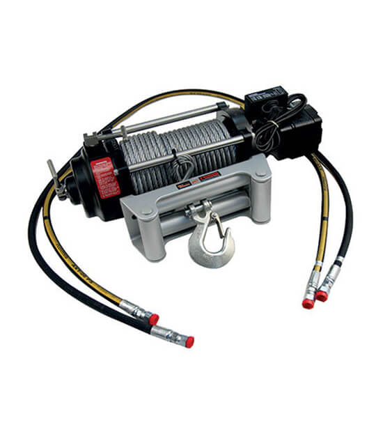 Mile Marker 70-50050C 10500 LB Hydraulic Winch 17.9 C.I. Hydraulic Motor w/Roller Fairlead 100 Foot Cable H10500 Mile Marker - Truck Part Superstore