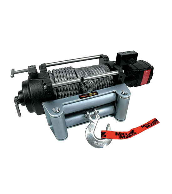 Mile Marker 70-52000C 12000 Lb Hydraulic Winch 18.7 C.I. Hydraulic Motor w/Roller Fairlead 100 Foot Cable H12000 Mile Marker - Truck Part Superstore