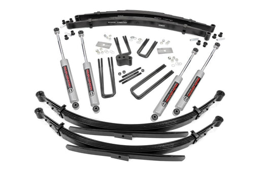 Rough Country 350.20 Suspension Lift Kit w/Shocks; 4 in. Lift; - Truck Part Superstore
