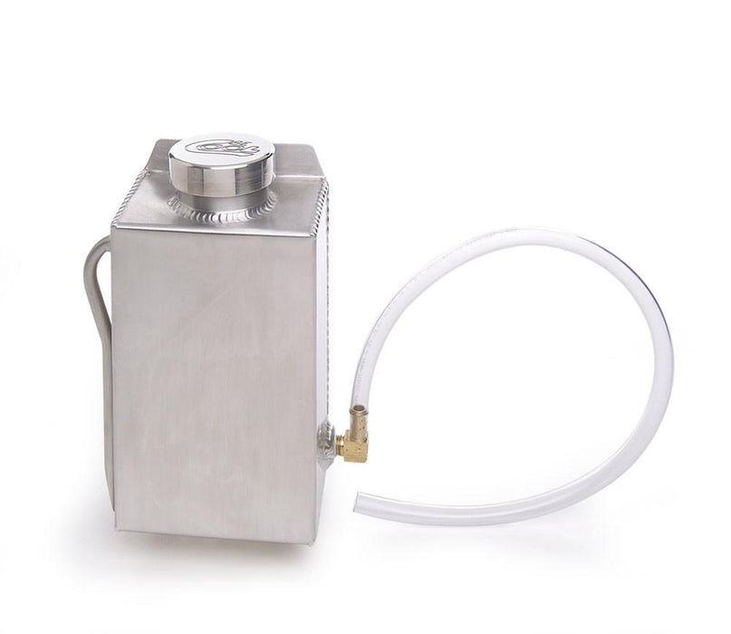 Be Cool 70050 Vertical Coolant Recovery Tank & Cap 8 x 5 X 3 1/2 Inch w/Driver Inlet Fabricated Aluminum Natural Finish Be Cool Radiator - Truck Part Superstore