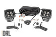 Rough Country 70052DRLA Jeep JL/Gladiator 2 Inch LED Lower Windshield Kit Black Series w/Amber DRL For 18-Pres Wrangler JL/20-Pres Gladiator Rough Country - Truck Part Superstore