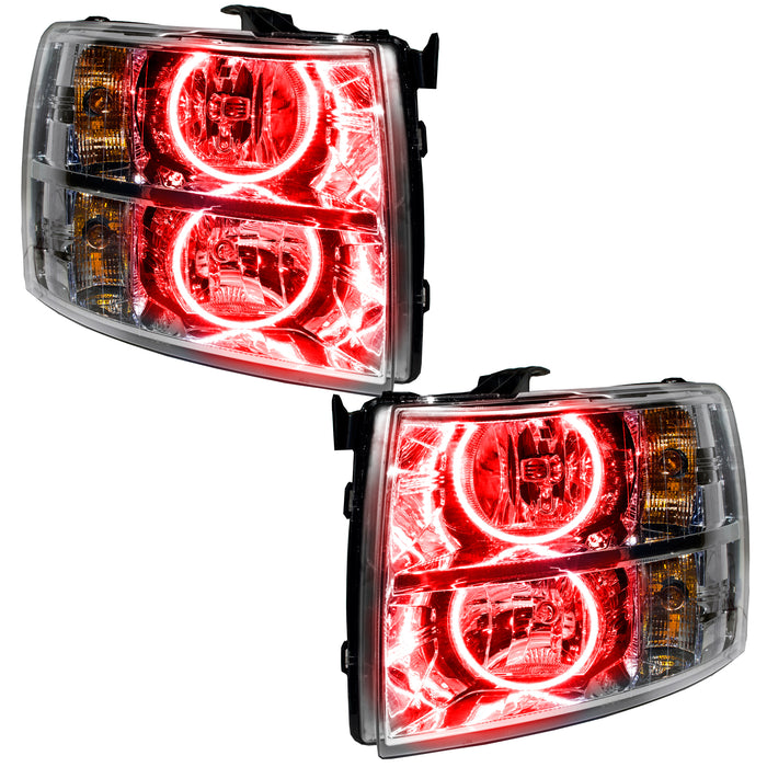 Oracle Lighting 7007-003 SMD Pre-Assembled Headlights, Round Style, Red - Truck Part Superstore
