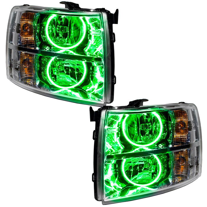Oracle Lighting 7007-004 SMD Pre-Assembled Headlights, Round Style, Green - Truck Part Superstore