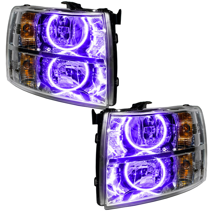 Oracle Lighting 7007-007 SMD Pre-Assembled Headlights, Round Style, UV/Purple - Truck Part Superstore