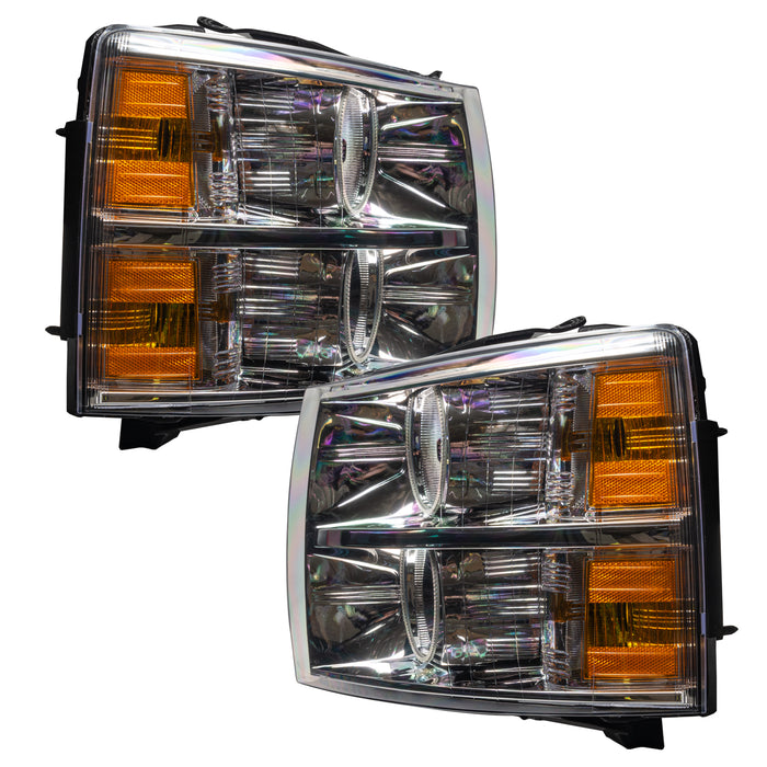 Oracle Lighting 7007-504 SMD Pre-Assembled Headlights, Round Style, ColorSHIFT - Simple - Truck Part Superstore