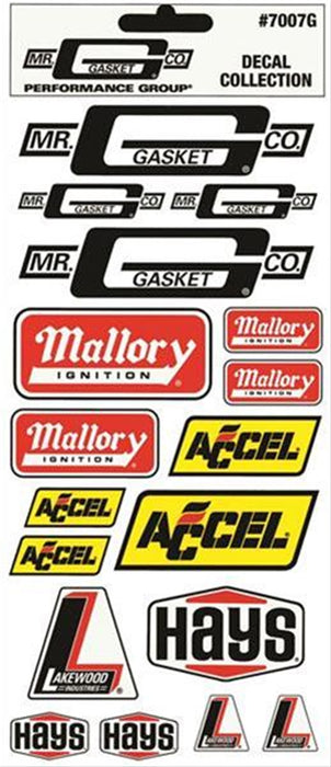 Mr Gasket 7007G Decal; Assortment; - Truck Part Superstore