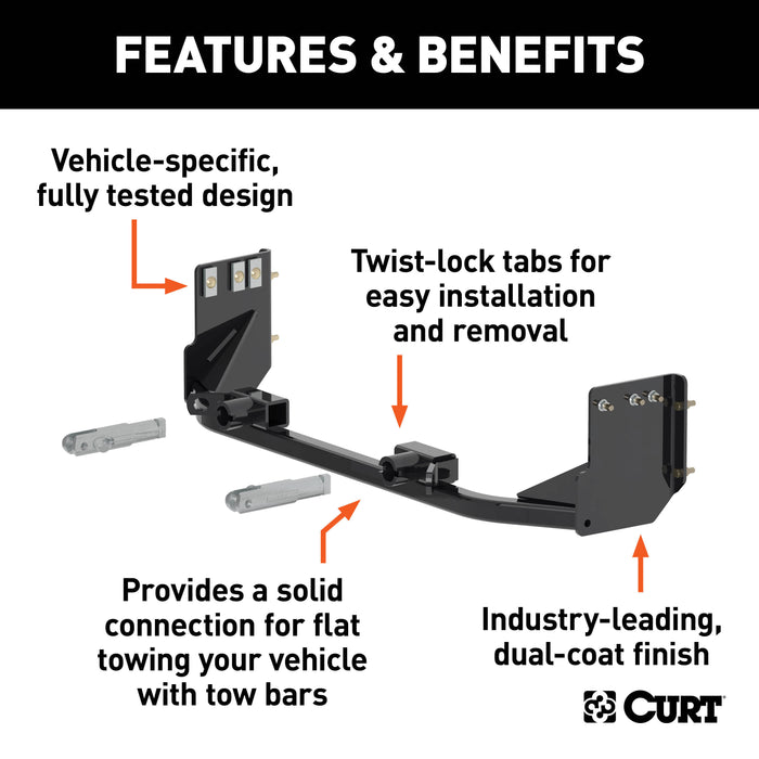 CURT 70123 Custom Tow Bar Base Plate; Select Cadillac SRX - Truck Part Superstore