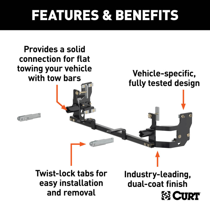 CURT 70125 CURT 70125 Custom Tow Bar Base Plate Brackets for Dinghy Towing; Compatible with - Truck Part Superstore