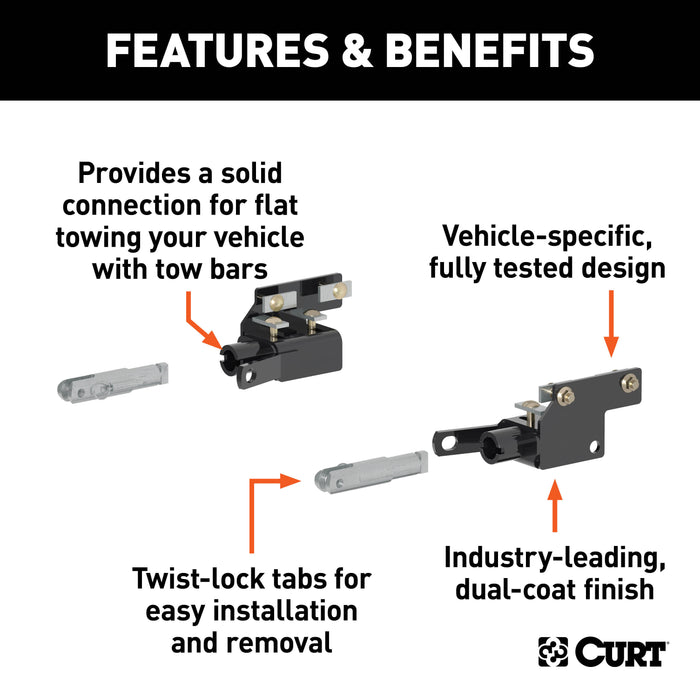 CURT 70130 Custom Tow Bar Base Plate; Select Ford F-150 - Truck Part Superstore