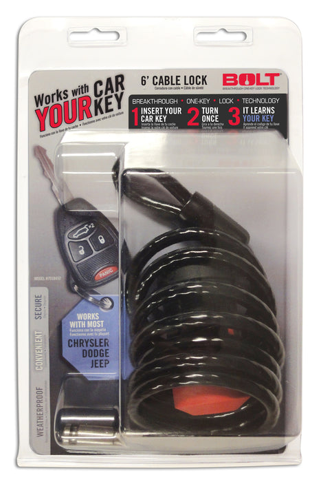 BOLT 7018452 6FT. CABLE LOCK CHRYSLER/DODGE/JEEP - Truck Part Superstore