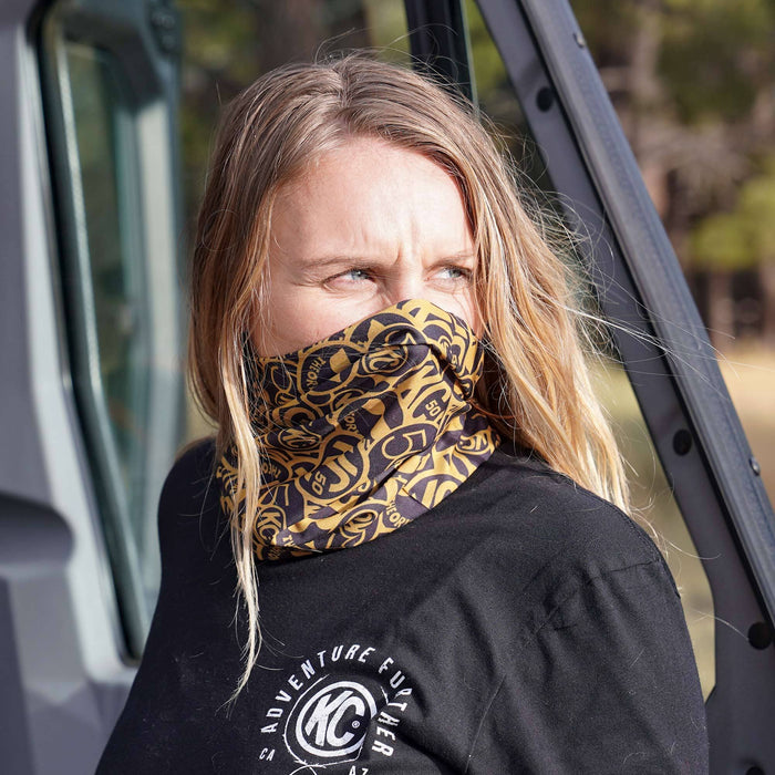 KC HiLiTES 70190 KC Buff Black with Gold KC Logos - One Size - Truck Part Superstore