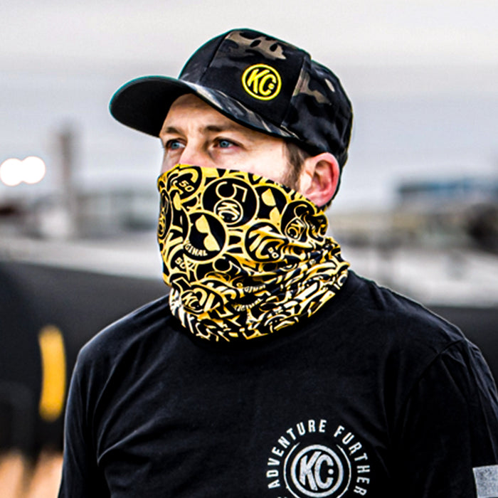 KC HiLiTES 70190 KC Buff Black with Gold KC Logos - One Size - Truck Part Superstore