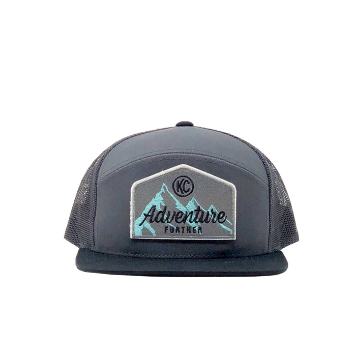 KC HiLiTES 70209 KC Hat Flat Bill Snapback Gray Black Mesh One Size Fits Most - Truck Part Superstore