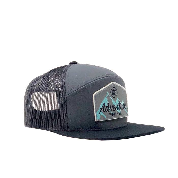 KC HiLiTES 70209 KC Hat Flat Bill Snapback Gray Black Mesh One Size Fits Most - Truck Part Superstore