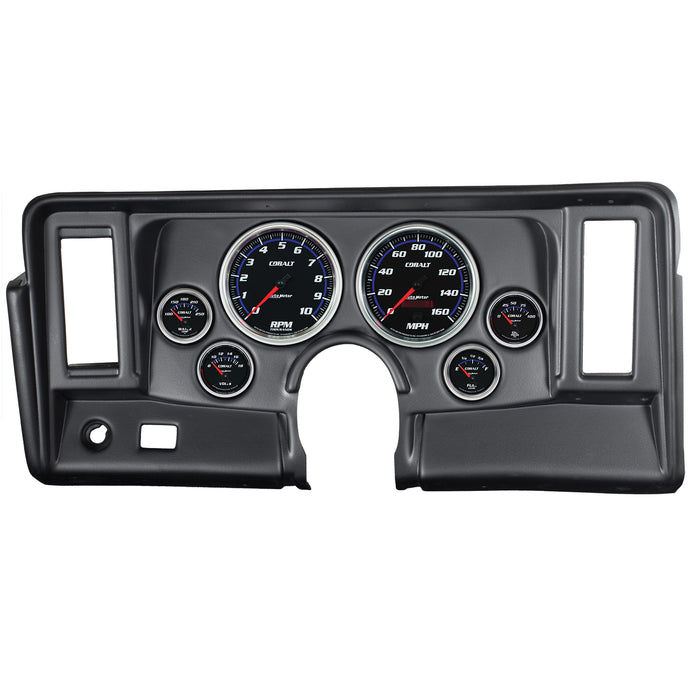 AutoMeter 7024-CB DIRECT FIT DASH KIT; NOVA 69-76; TACH/MPH/FUEL/OILP/WTMP/VOLT; COBALT - Truck Part Superstore