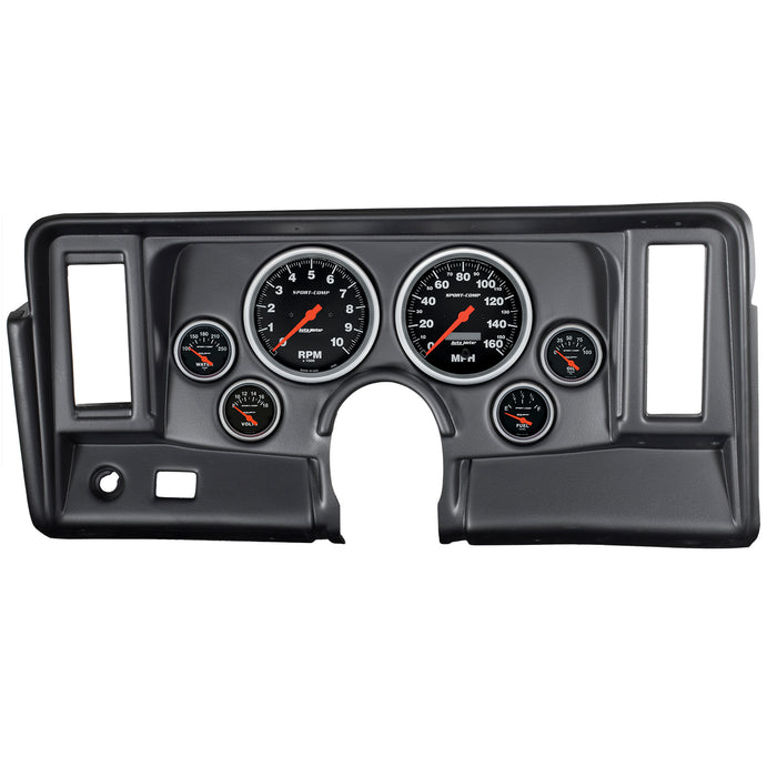 AutoMeter 7024-SC DIRECT FIT DASH KIT; NOVA 69-76; TACH/MPH/FUEL/OILP/WTMP/VOLT; SPORT-COMP - Truck Part Superstore