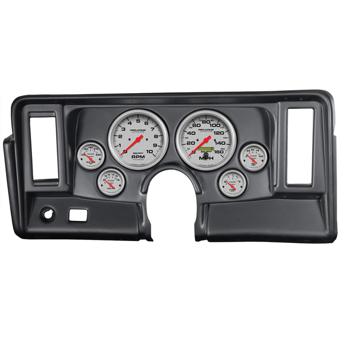 AutoMeter 7024-UL DIRECT FIT DASH KIT; NOVA 69-76; TACH/MPH/FUEL/OILP/WTMP/VOLT; ULTRA-LITE - Truck Part Superstore