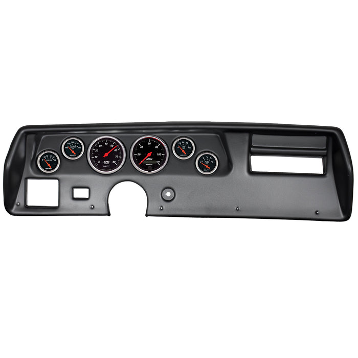 AutoMeter 7025-DB DIRECT FIT DASH KIT; CHEVELLESS/ELCAMINO/MONTE 70-72; RPM/MPH/FUEL/OILP/WTMP/BAT - Truck Part Superstore