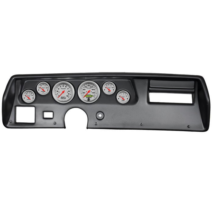 AutoMeter 7025-UL DIRECT FIT DASH KIT; CHEVELLESS/ELCAMINO/MONTE 70-72; RPM/MPH/FUEL/OILP/WTMP/BAT - Truck Part Superstore