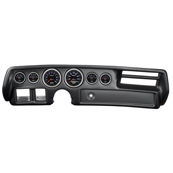 AutoMeter 7026-CB DIRECT FIT DASH KIT; CHEVELLE/ELCAMINO/MALIBU 70-72; RPM/MPH/FUEL/OILP/WTMP/BAT; - Truck Part Superstore