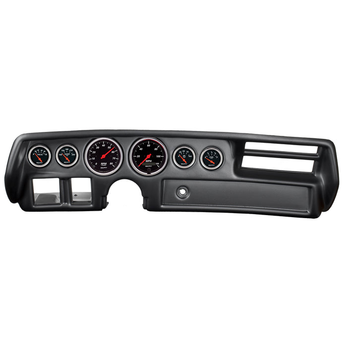 AutoMeter 7026-DB DIRECT FIT DASH KIT; CHEVELLE/ELCAMINO/MALIBU 70-72; RPM/MPH/FUEL/OILP/WTMP/VOLT - Truck Part Superstore
