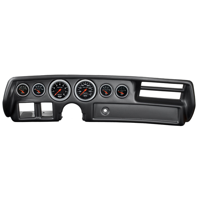 AutoMeter 7026-SC DIRECT FIT DASH KIT; CHEVELLE/ELCAMINO/MALIBU 70-72; RPM/MPH/FUEL/OILP/WTMP/VOLT - Truck Part Superstore