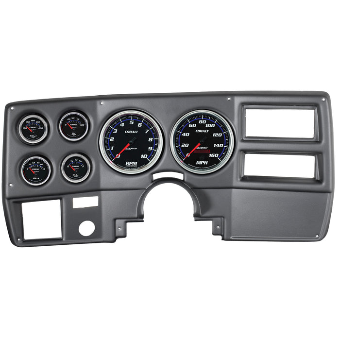 AutoMeter 7027-CB DIRECT FIT DASH KIT; CHEVY TRUCK/SUBURBAN 73-83; RPM/MPH/FUEL/OILP/WTMP/VOLT; CO - Truck Part Superstore