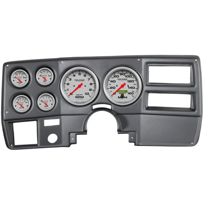AutoMeter 7027-UL DIRECT FIT DASH KIT; CHEVY TRUCK/SUBURBAN 73-83; TACH/MPH/FUEL/OILP/WTMP/VOLT; U - Truck Part Superstore
