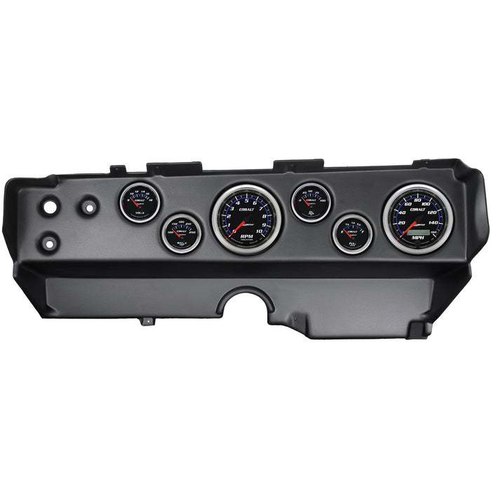 AutoMeter 7029-CB DIRECT FIT DASH KIT; EBODY/CUDA/CHALLENGER 70-74; TACH/MPH/FUEL/OILP/WTMP/VOLT; - Truck Part Superstore