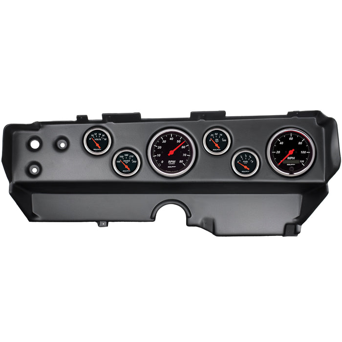 AutoMeter 7029-DB DIRECT FIT DASH KIT; EBODY/CUDA/CHALLENGER 70-74; TACH/MPH/FUEL/OILP/WTMP/VOLT; - Truck Part Superstore