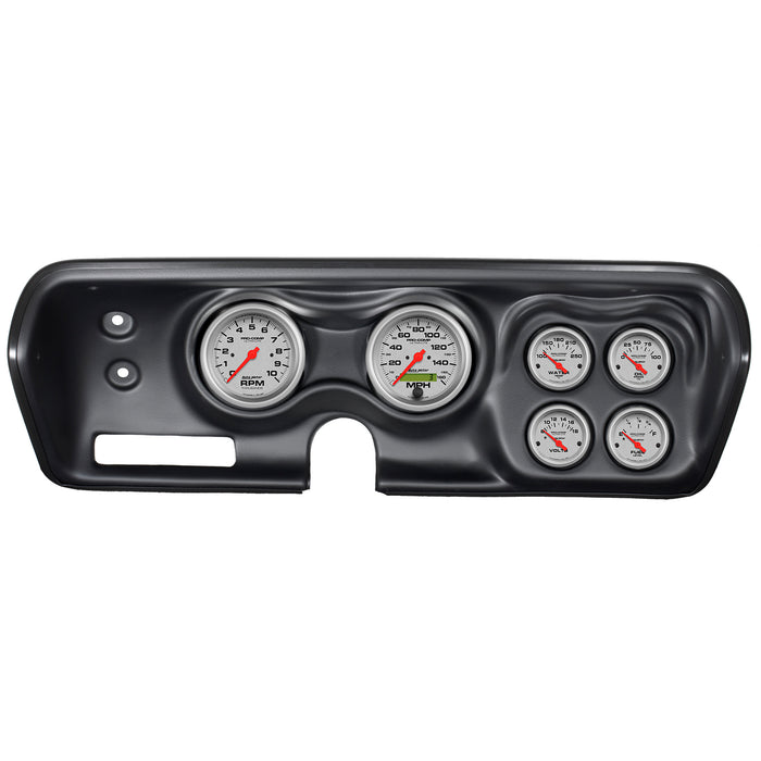AutoMeter 7030-UL DIRECT FIT DASH KIT; BBODY/CHRGR/GTX/RDRNR/SAT 71-74; RPM/MPH/FUEL/OILP/WTMP/BAT - Truck Part Superstore