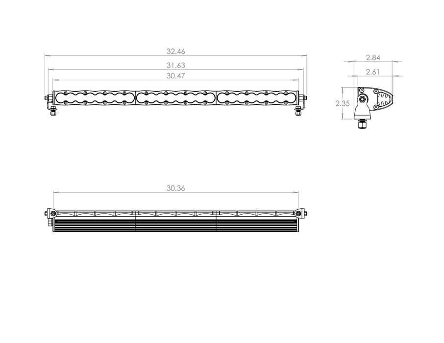 Baja Designs 703014 30 Inch LED Light Amber Bar Wide Driving Pattern S8 Series Baja Designs - Truck Part Superstore
