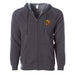 KC HiLiTES 70307 KC Hoodie Zip-Up Racer Logo Front Original Logo Back Heather Gray Small - Truck Part Superstore
