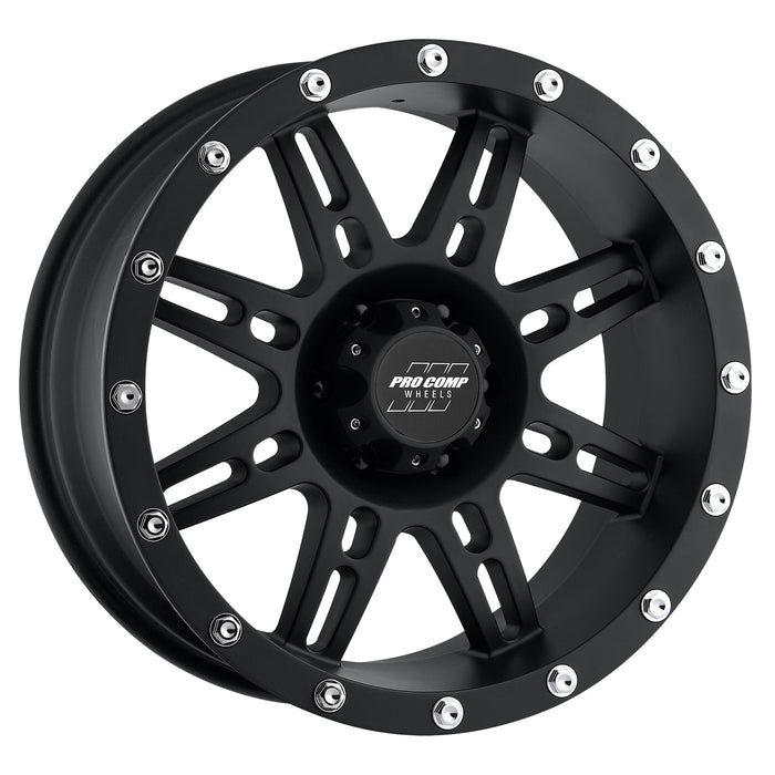 Pro Comp Alloy Wheels 7031-6883 Series 7031 16x8 with 6 on 5.5 Bolt Pattern 4.5 Backspace Flat Black Finish Pro Comp Alloy Wheels - Truck Part Superstore