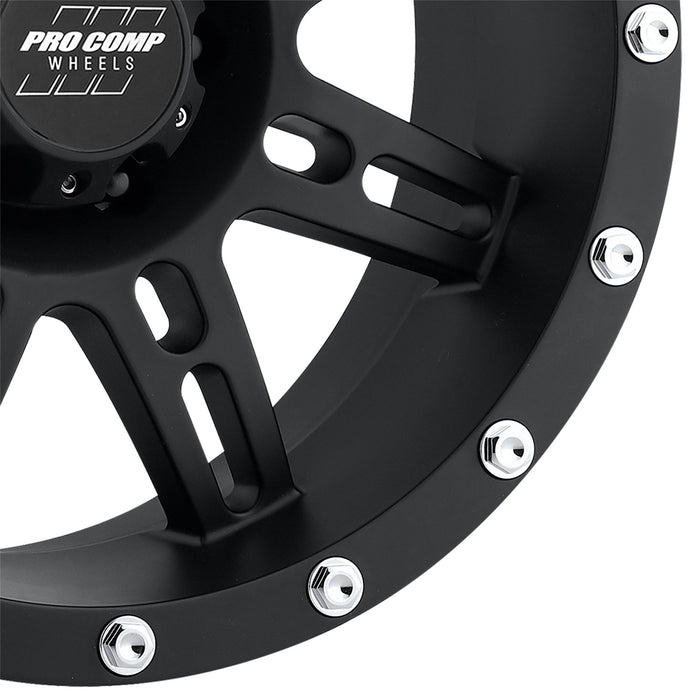 Pro Comp Alloy Wheels 7031-7983 Series 7031 17x9 with 6 on 5.5 Bolt Pattern 4.75 Backspace Flat Black Finish Pro Comp Alloy Wheels - Truck Part Superstore